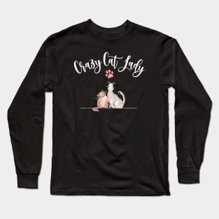 Crazy Cat Lady Funny Long Sleeve T-Shirt